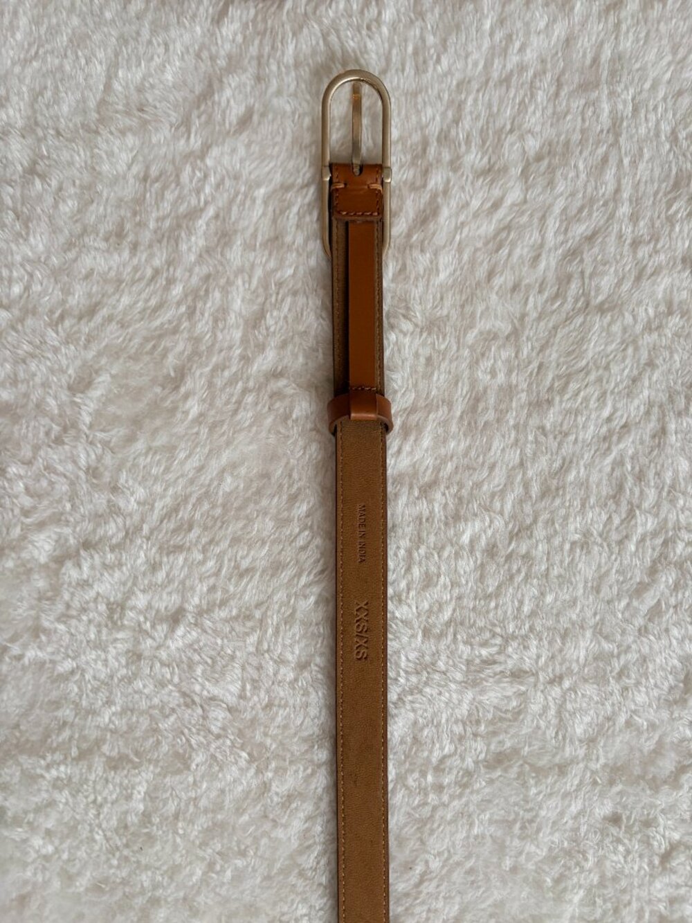 Abercrombie & Fitch oval loop, honey brown belt, size XXS/XS - Picture 2 of 2